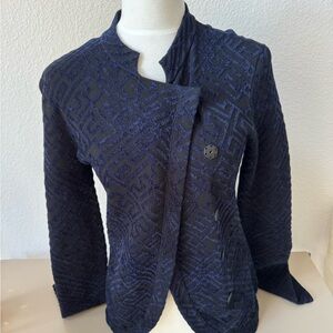 Emporio Armani Navy Patterned Women's Blazer